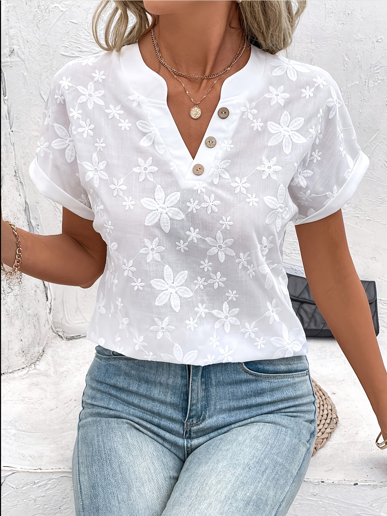 Valloré | Elegante Weiße Bluse