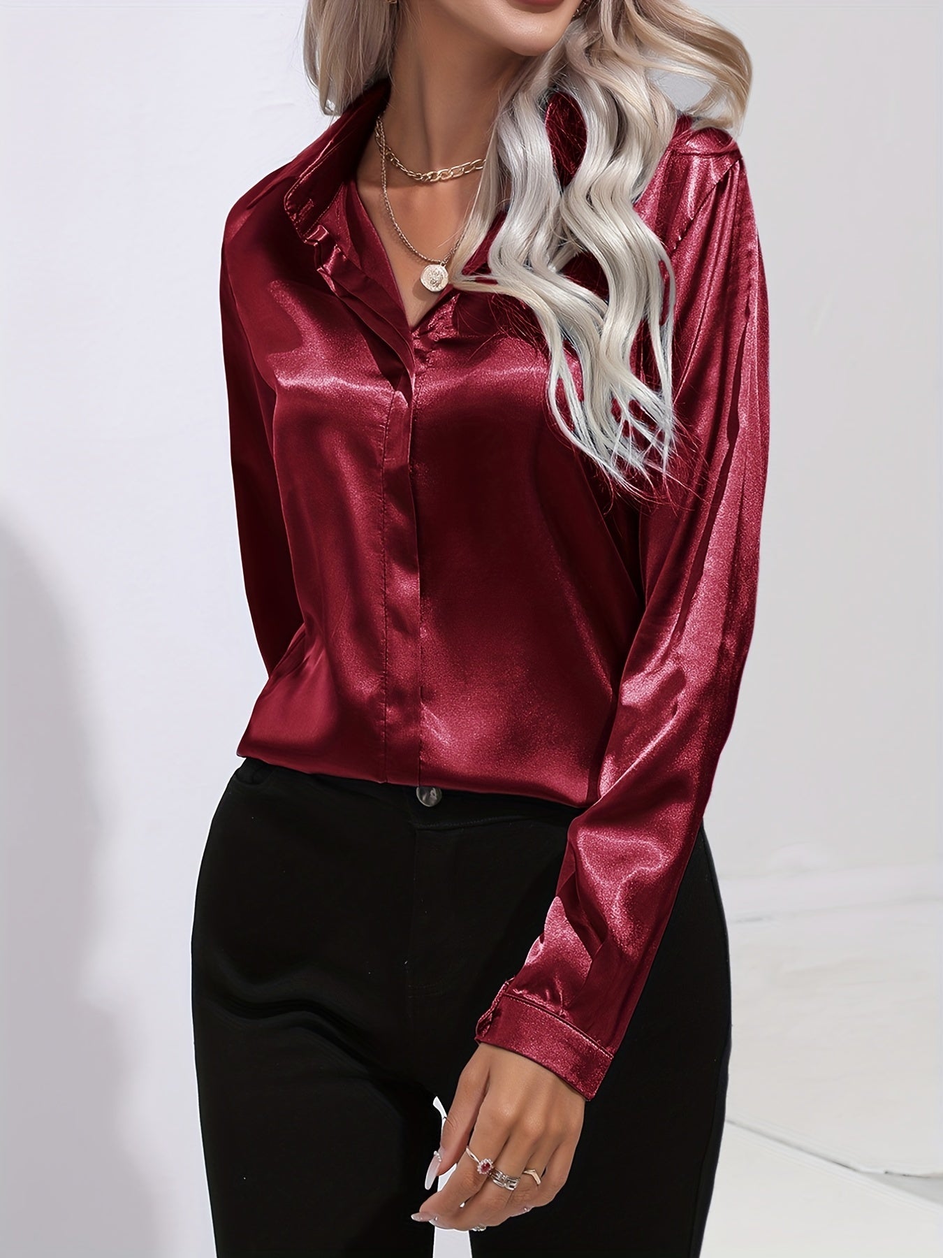Valloré | Schicke Elegante Satinbluse
