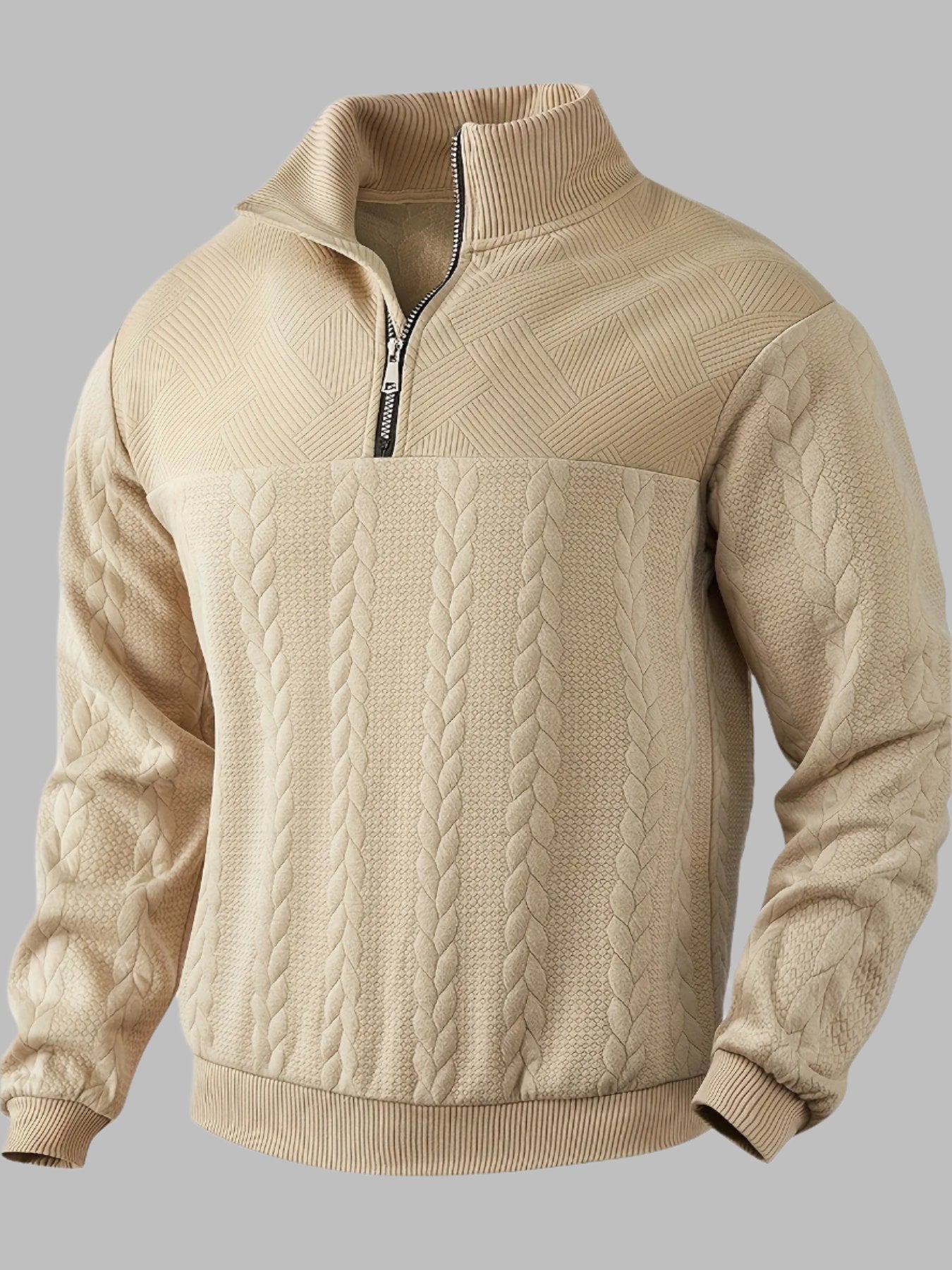 Valloré | Vintage Pullover Mit Reißverschluss
