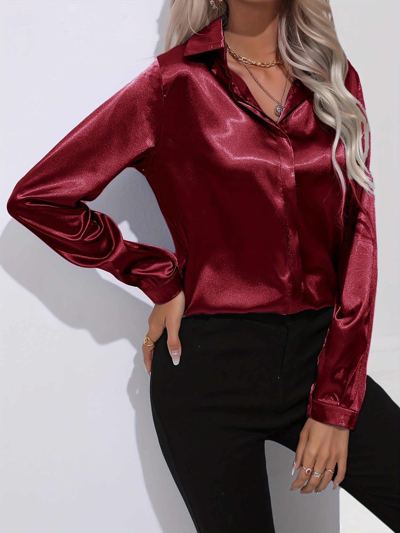 Valloré | Schicke Elegante Satinbluse