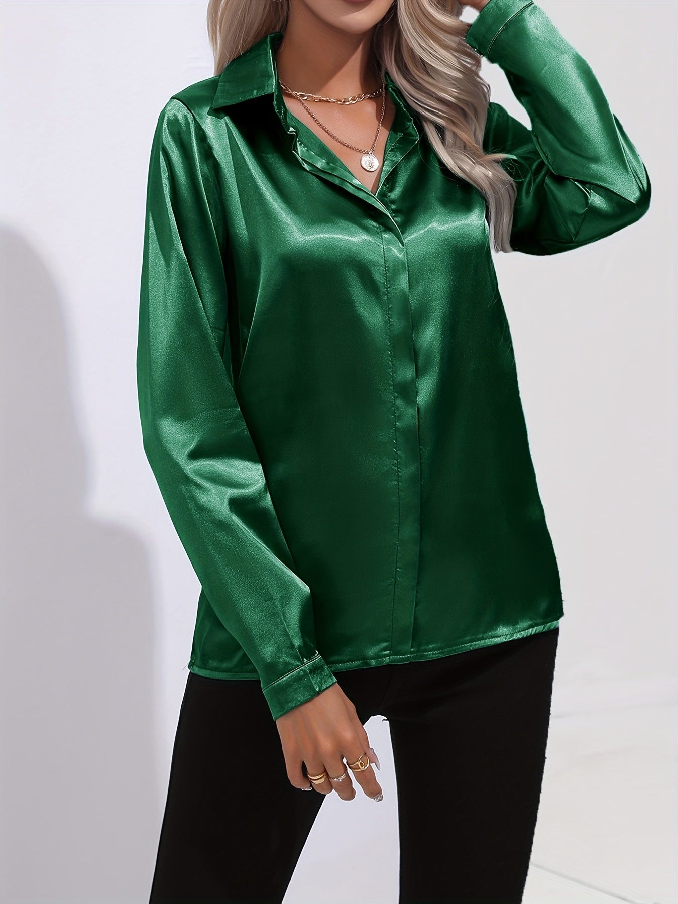 Valloré | Schicke Elegante Satinbluse