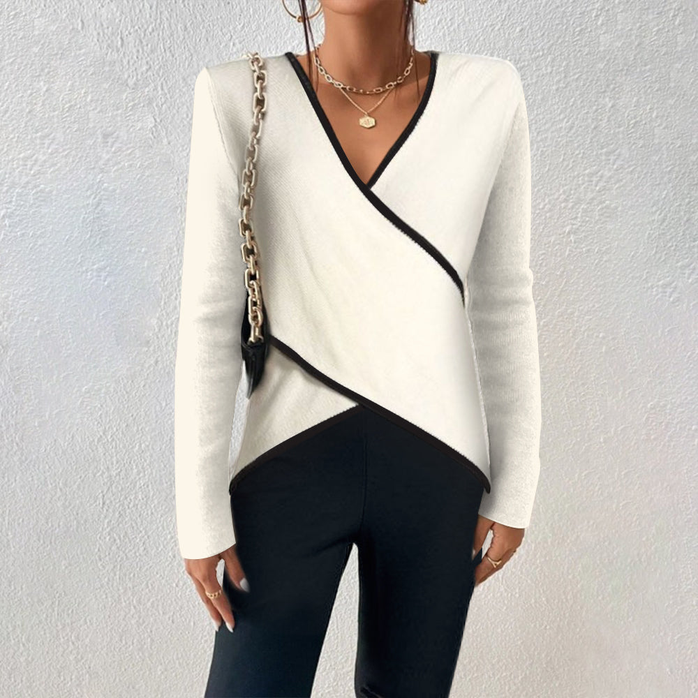 Valloré | Luxuriöse V-Ausschnitt Bluse