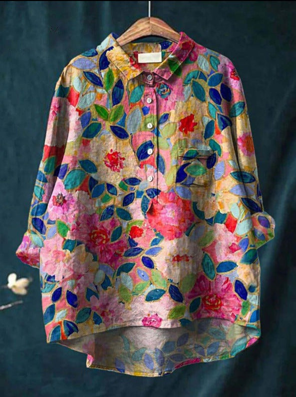 Laluna® | Klassieke Bloemenblouses
