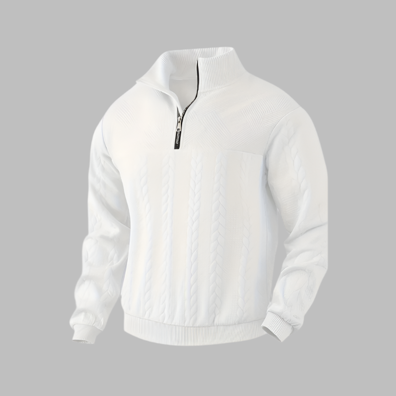 Valloré | Vintage Pullover Mit Reißverschluss