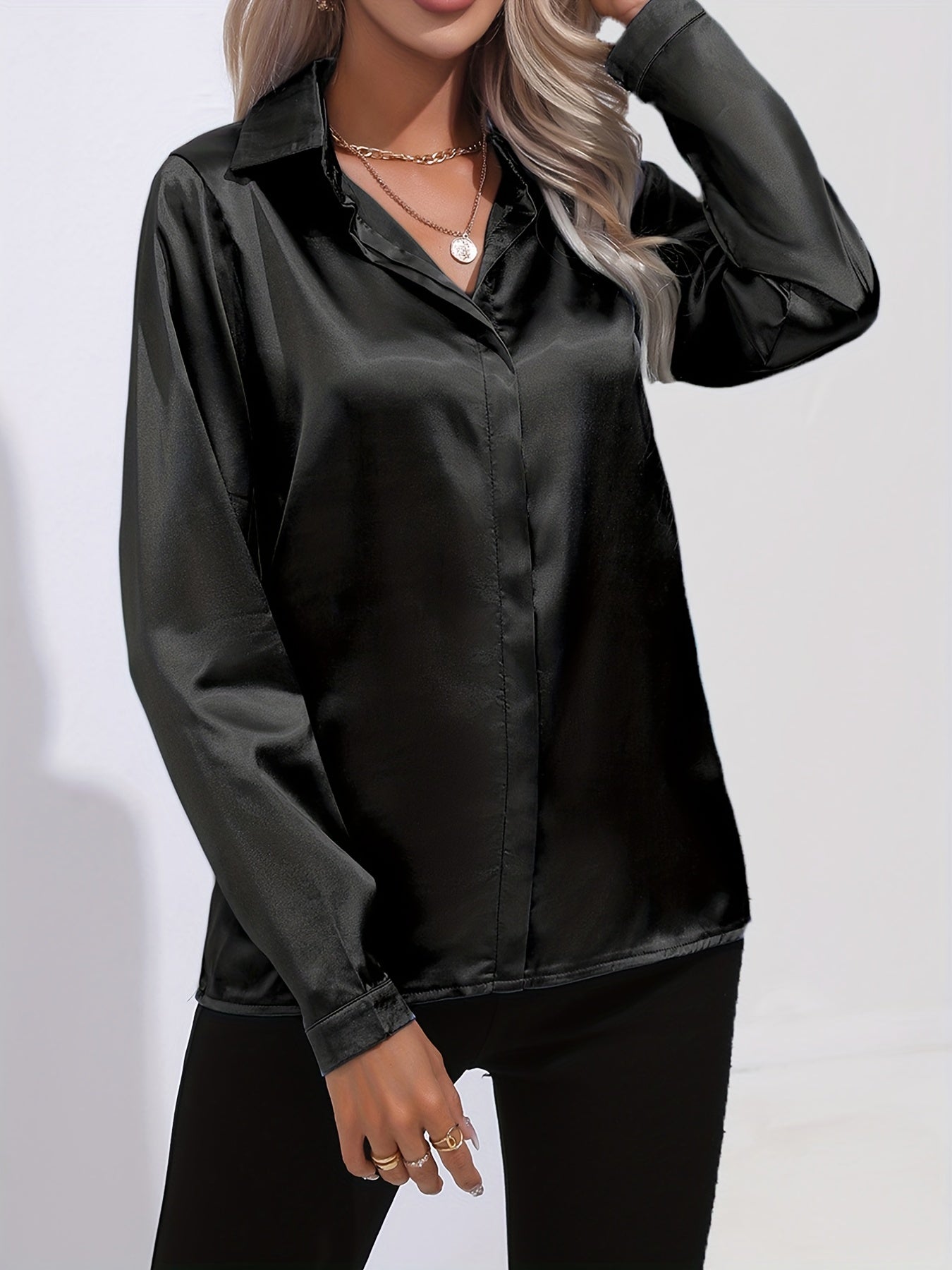 Valloré | Schicke Elegante Satinbluse