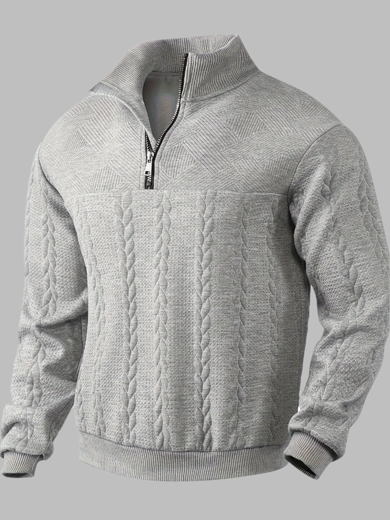 Valloré | Vintage Pullover Mit Reißverschluss