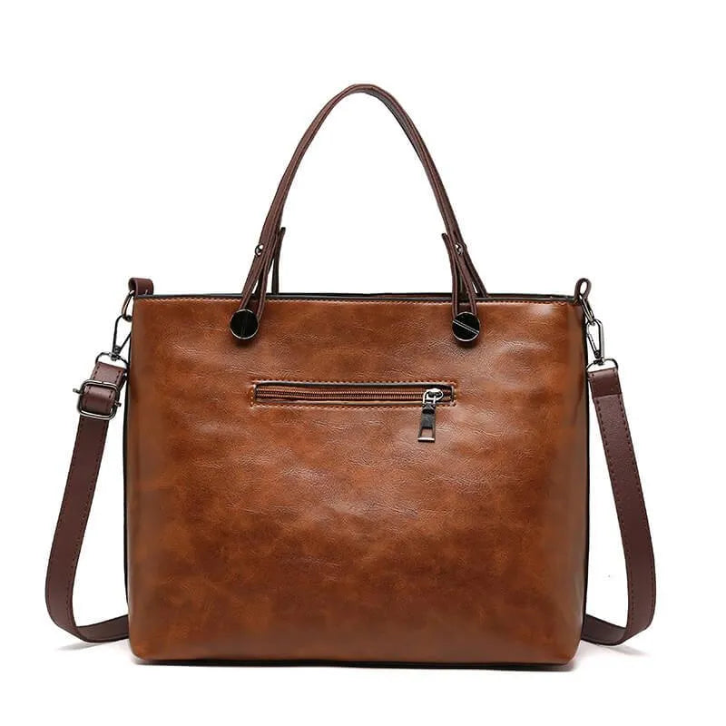 Valloré | Damen Vintage Lederschultertasche