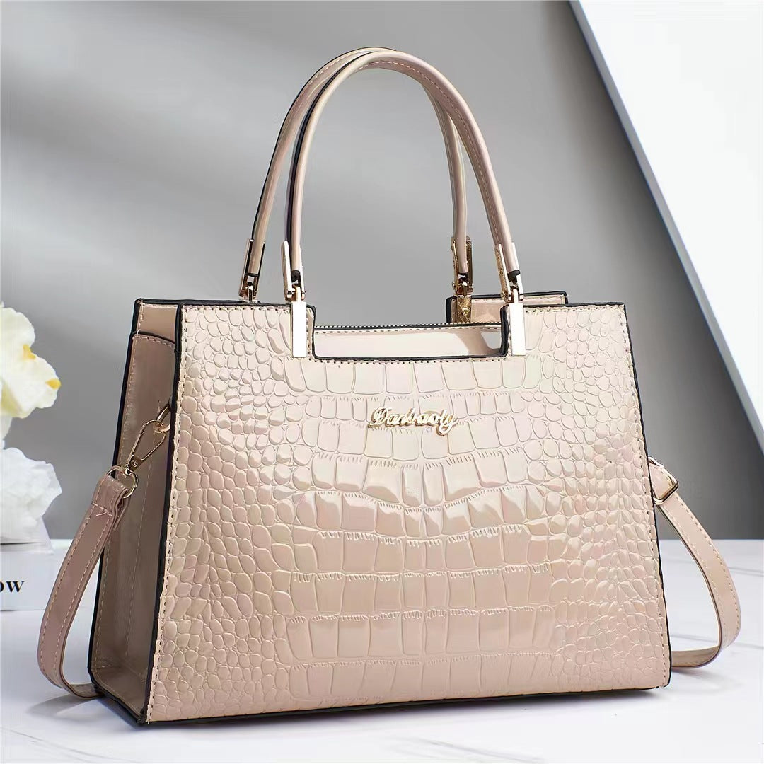 Valloré | Handtasche in glänzendem Krokodil-Design
