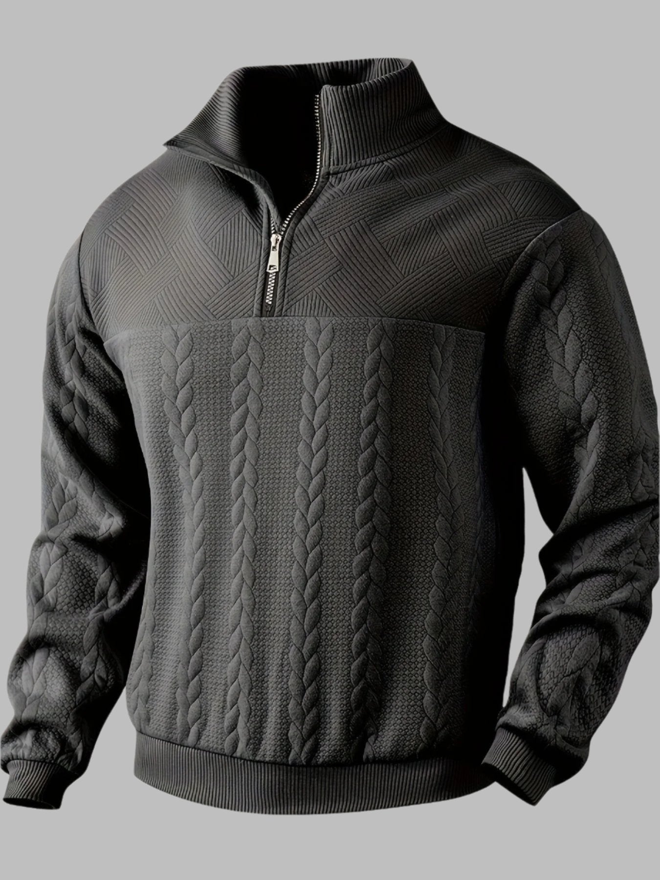 Valloré | Vintage Pullover Mit Reißverschluss