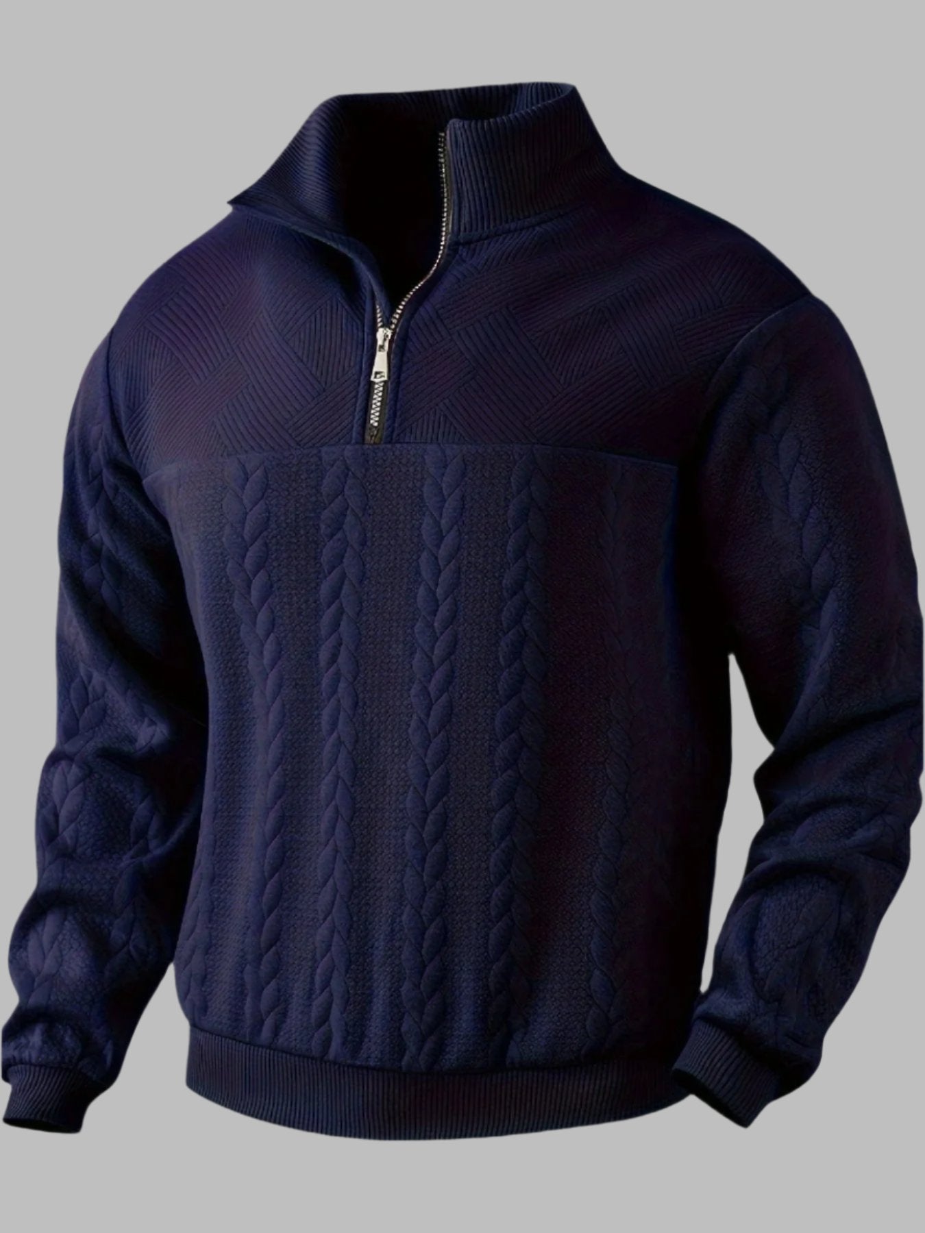 Valloré | Vintage Pullover Mit Reißverschluss