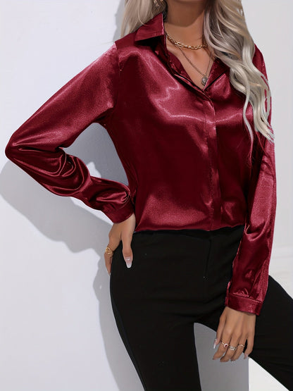 Valloré | Schicke Elegante Satinbluse