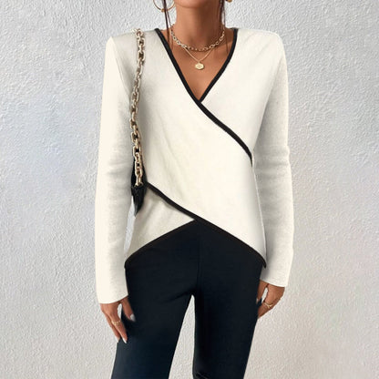 Valloré | Luxuriöse V-Ausschnitt Bluse
