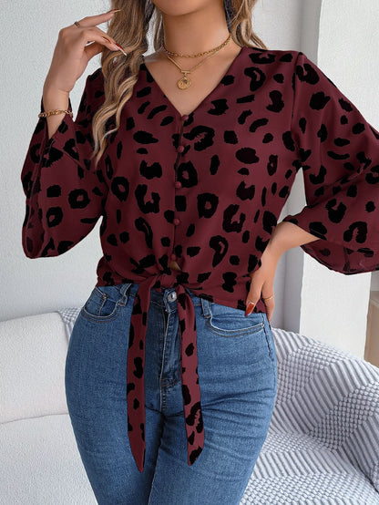 Valloré | Bluse mit Muster und Schleife