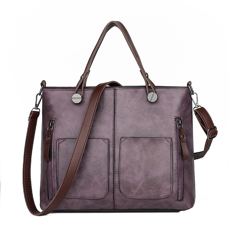 Valloré | Damen Vintage Lederschultertasche