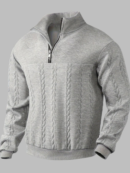 Valloré | Vintage Pullover Mit Reißverschluss