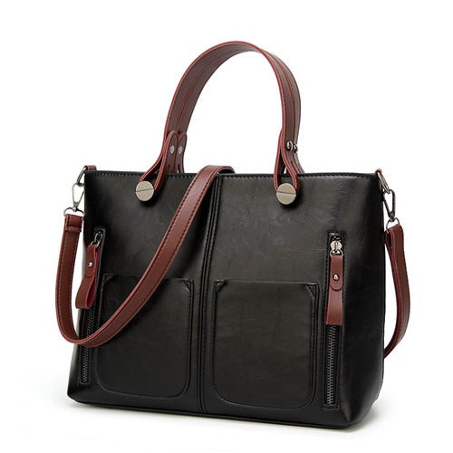 Valloré | Damen Vintage Lederschultertasche