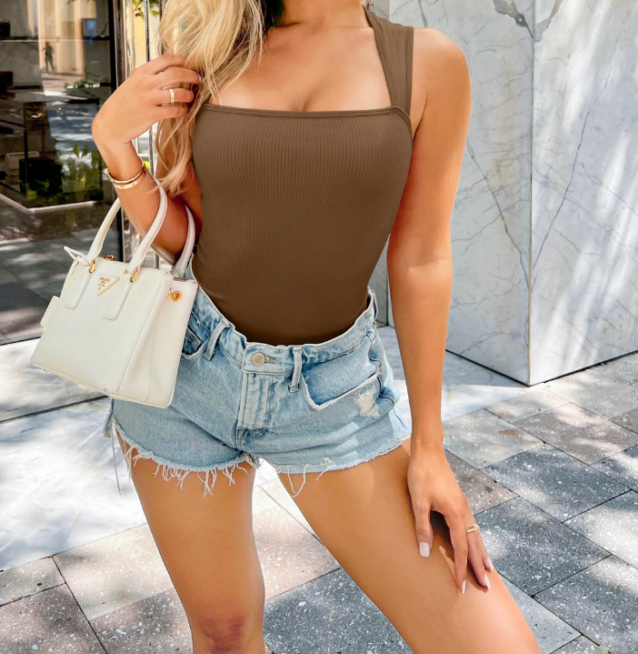 Valloré | Eleganter Gerippter Bodysuit