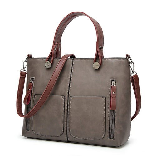 Valloré | Damen Vintage Lederschultertasche